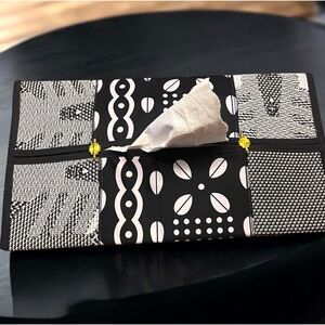 Baule African Mudcloth Woven Tissue Holder